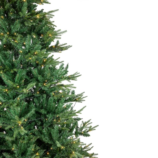 7.5ft. Pre-Lit Juniper Pine Artificial Christmas Tree, Warm White LED Lights